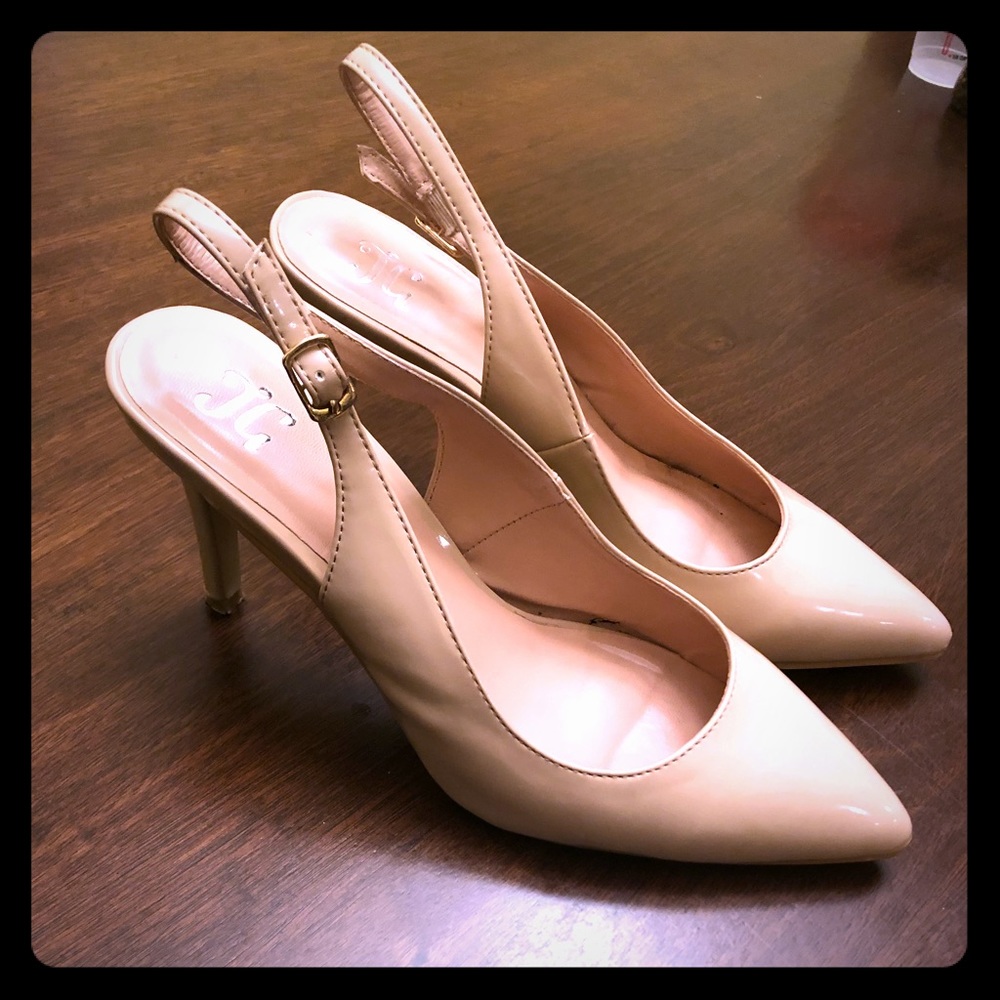 Journee Collection Nude Slingback Heels Size 9